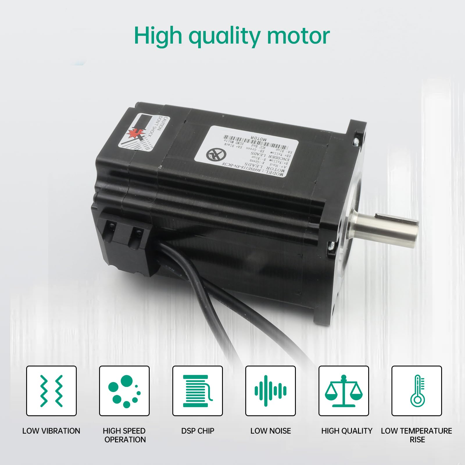 Nema34 8N.m Closed Cycle Stepper Servo Motor 116mm 6A 2 Phase+