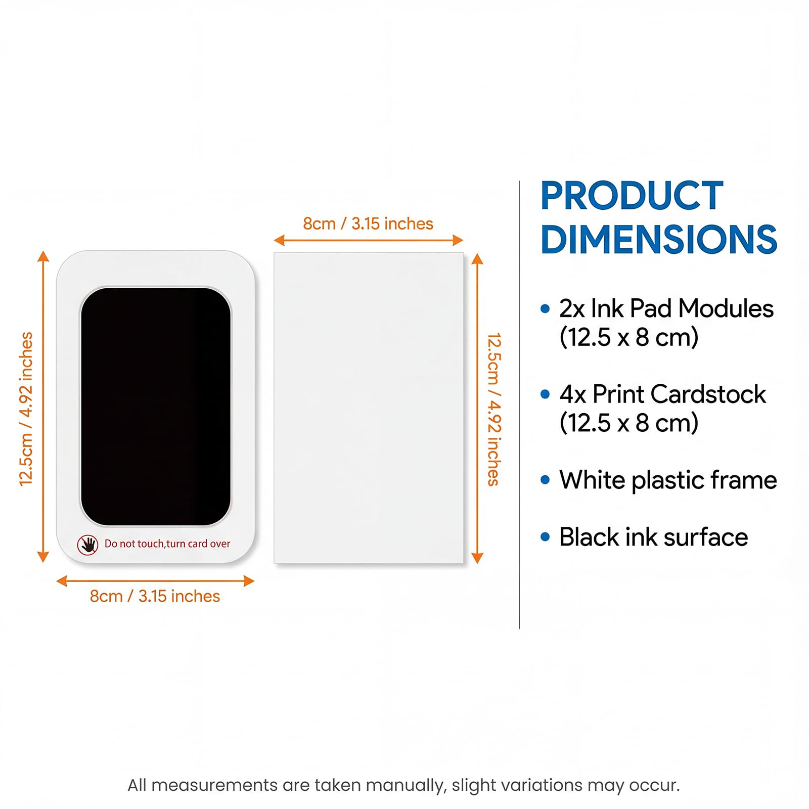 Jiujuda9 Set di 2 impronte di zampe per cani e gatti, set di impronte e impronte per bambini, senza contatto, per neonati - 3