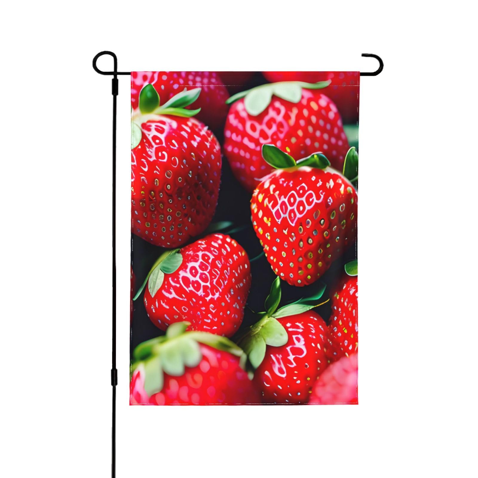 Drapeaux de jardin fraise fraîche pour déco extérieure toutes saisons