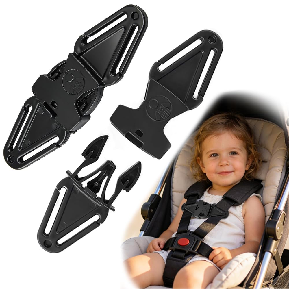 Anti Escape Car Seat Strap 2 Pcs, Child Car Seat Harness Clips, Adjustable Children Seats Secure Lock, Baby Harness Chest Clips Prevent Kids Taking Their Arms Out of The Strap, Universal Fit