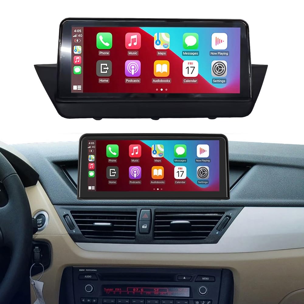 Wireless Carplay/Android Auto 10.25'' Touch Screen Multimedia Radio Receiver for BMW X1 Serie E84 2009-2015 CIC-System Car Radio Retain Original Amprifier Stereo Sound System HD 1920 * 720