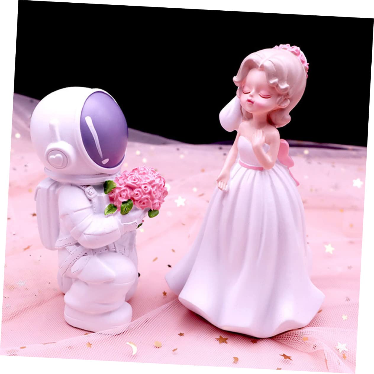 1paar Brautpaar Figuren Resin Hochzeitsdeko Cake Topper Für Verlobung Und Jubiläen Puppen Als Tischdeko Für Braut Und Bräutigam