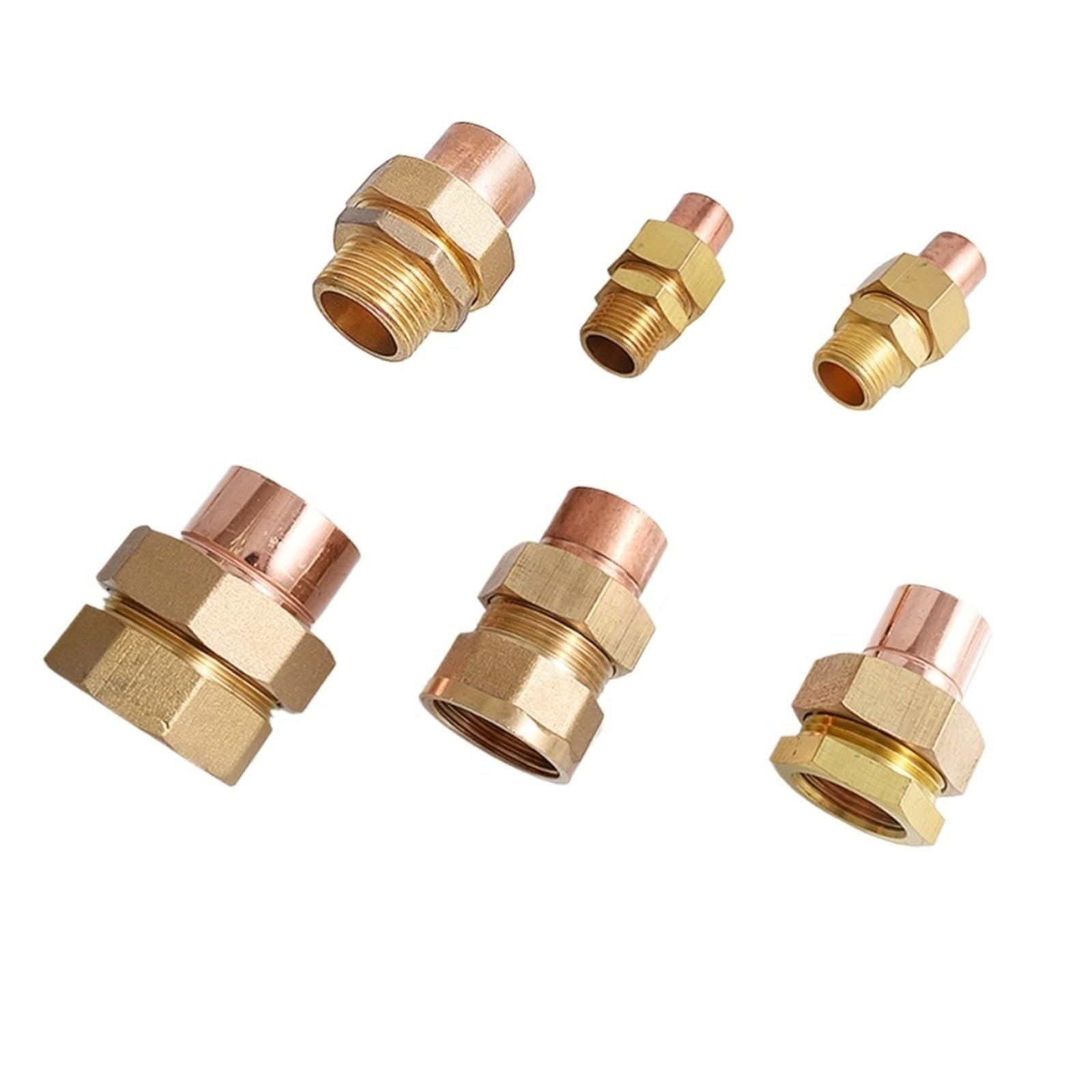 1/4 "-3" macho hembra X 8-76mm soldadura Scoket extremo alimentación soldadura latón y cobre unión tubería acoplador aire acondicionado(Female,3 BSP TO 76MM_BSPP)