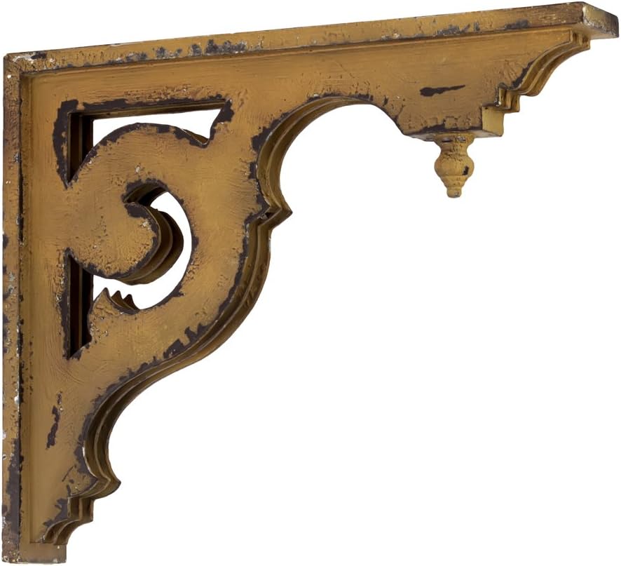 Urban Trends Collection UTC60403 Wooden Corbel, Yellow
