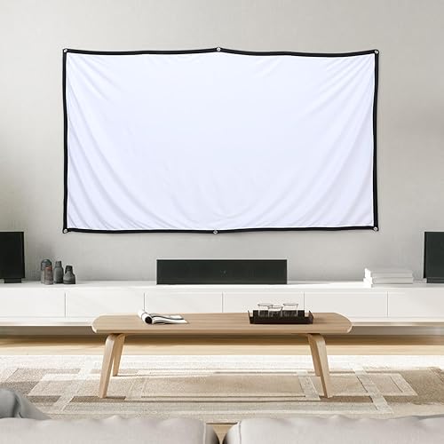 Miniatura 3 de Polyester Portable Outdoor Indoor Projection with Hooks and Rope for Home Theater