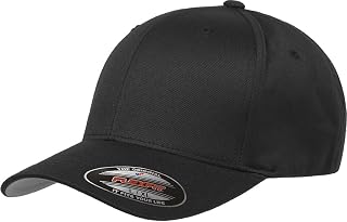 Flexfit Men's Wooly Combed Twill Fitted Baseball Cap - Mid-Profile Athletic Hat with Stretch Fit & Sun Protection