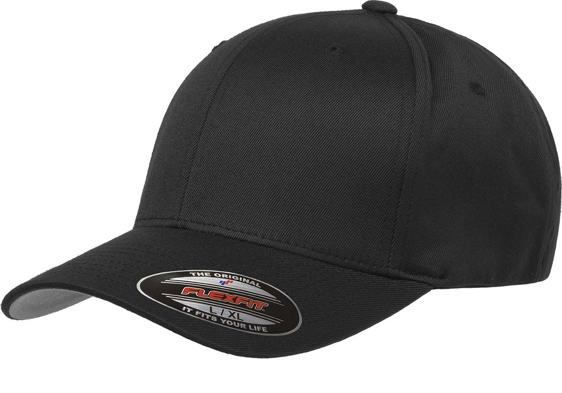 Flexfit Men's Athletic Baseball Fitted Cap, Black