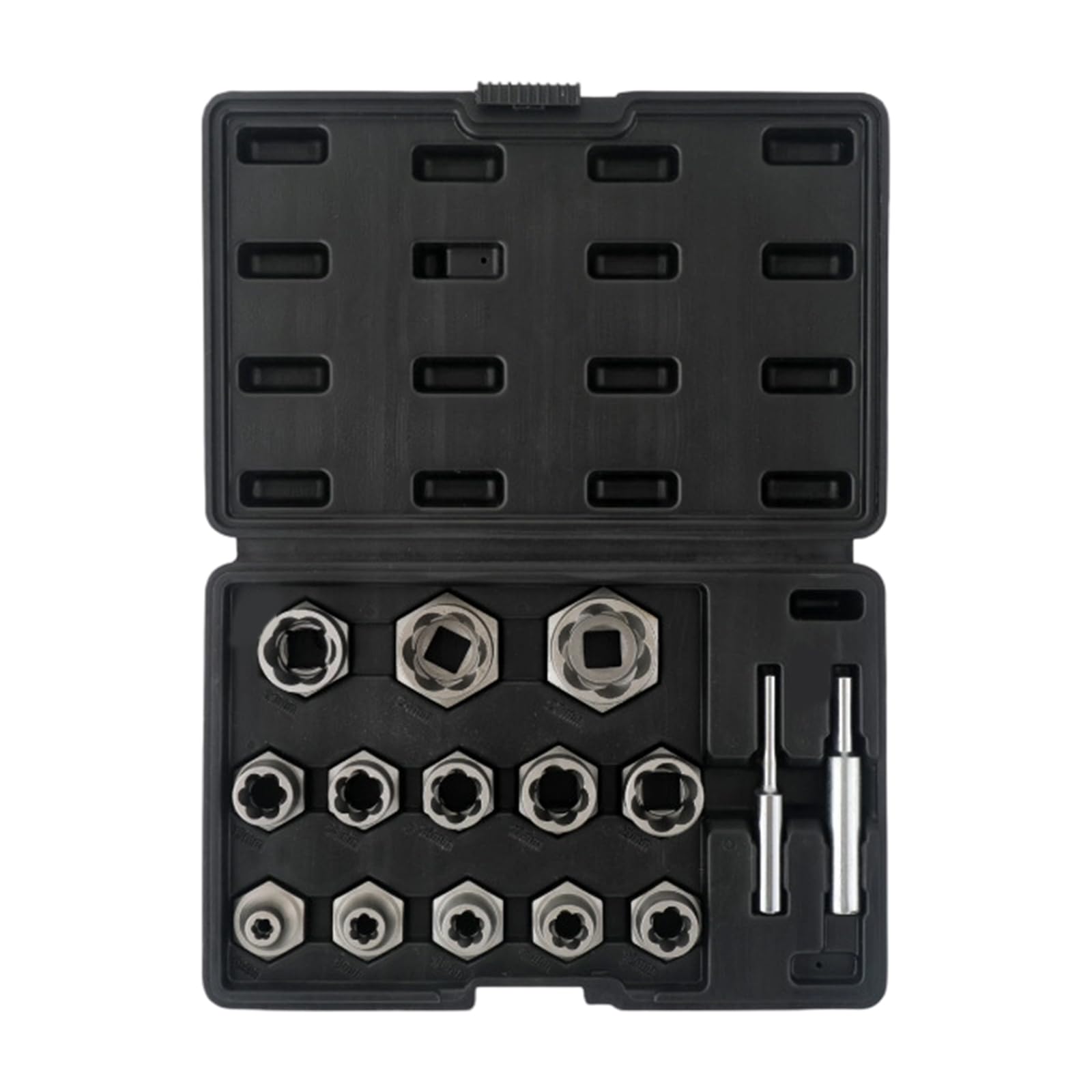 Reverse Thread Screw Extractors Set Steel Construction Noslip Grip Ergonomic Design for Stuck Fastener Removal Reverse Thread Screw Extractors Set