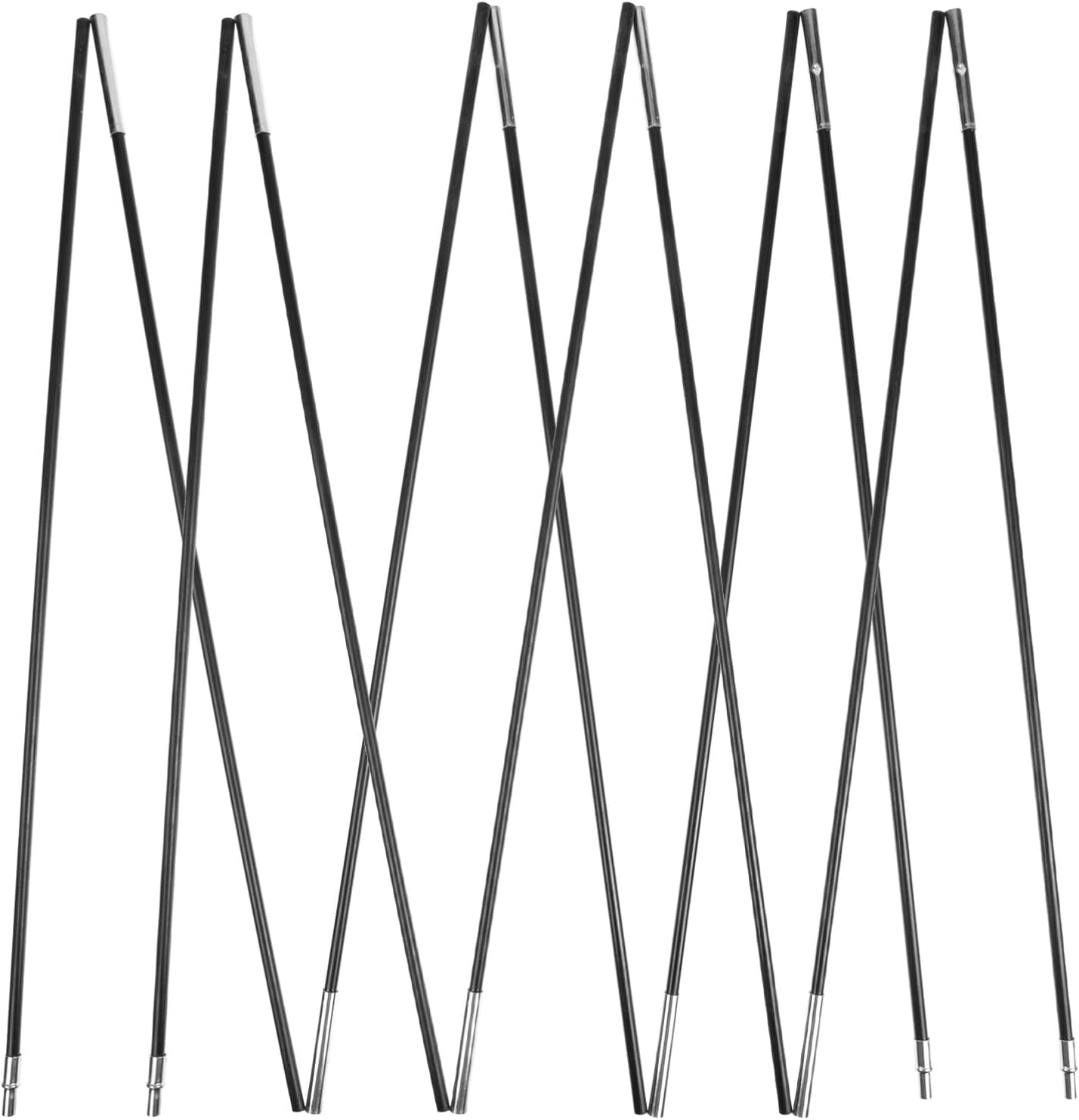 INOOMP Tent Poles Replacement, PreAssembled Fiberglass