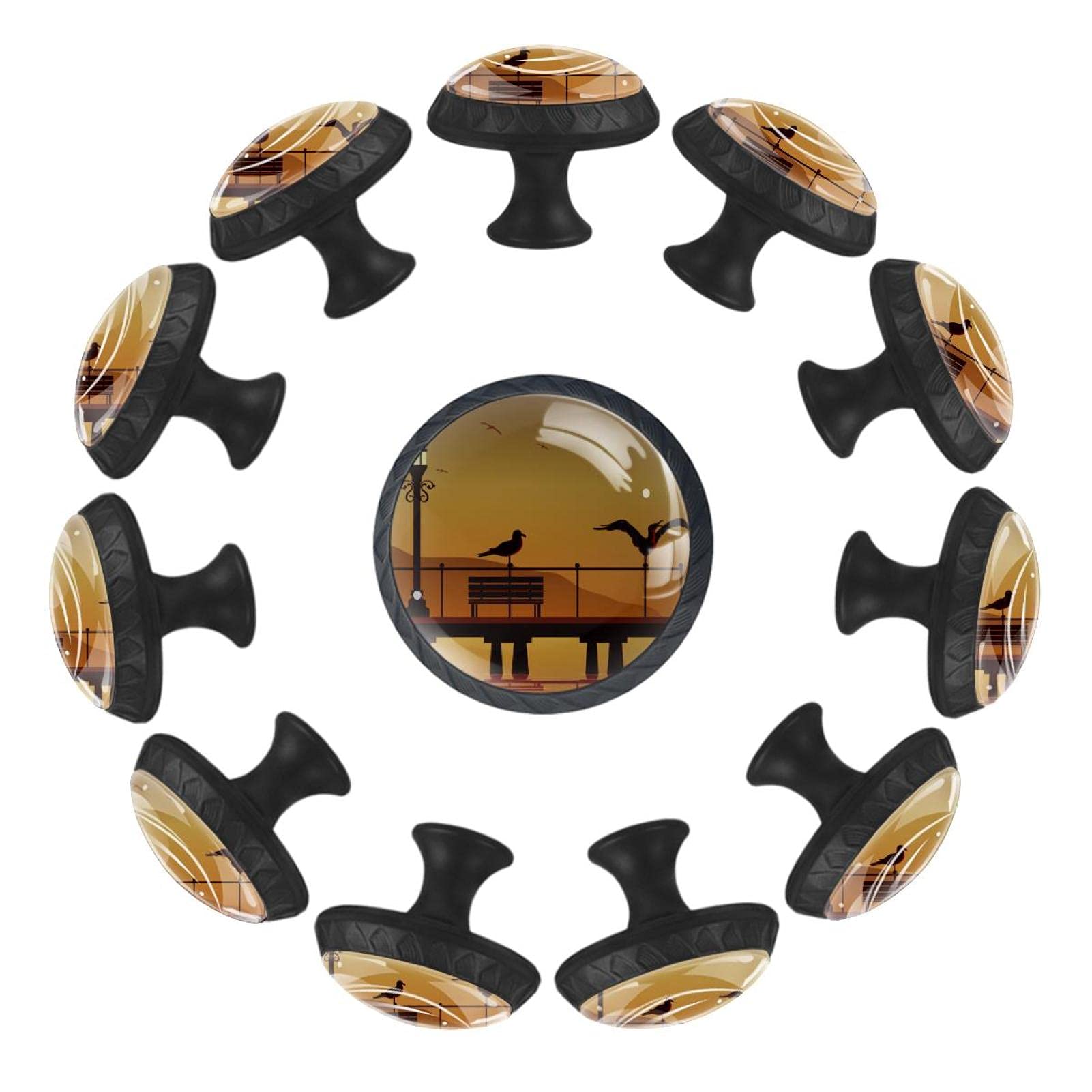 Boutons de tiroir ronds Albatross 35mm lot de 12 commode chambre enfant