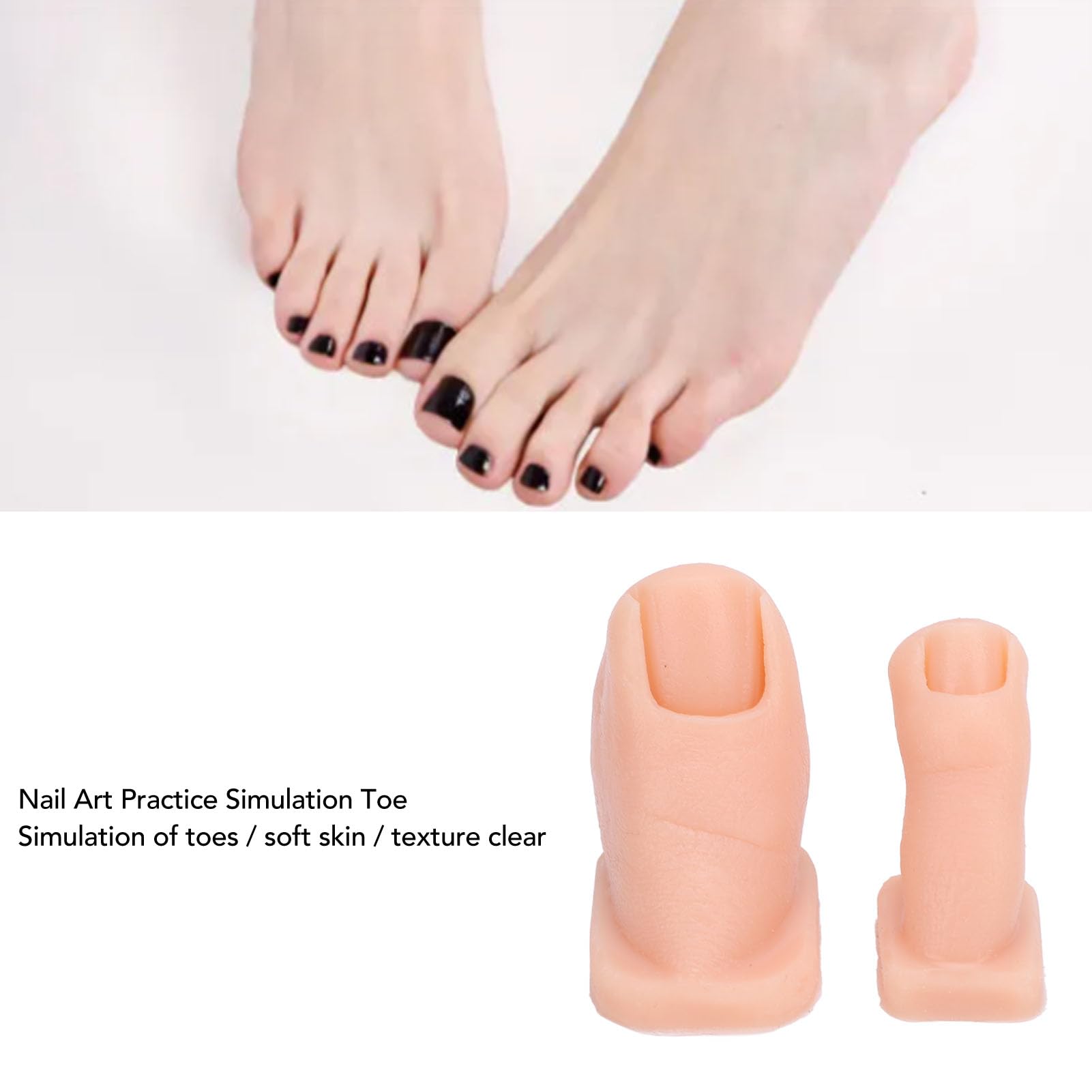 Silicone Nail Art Practice Toe Modes, Manicure Practice Toes - Image 2