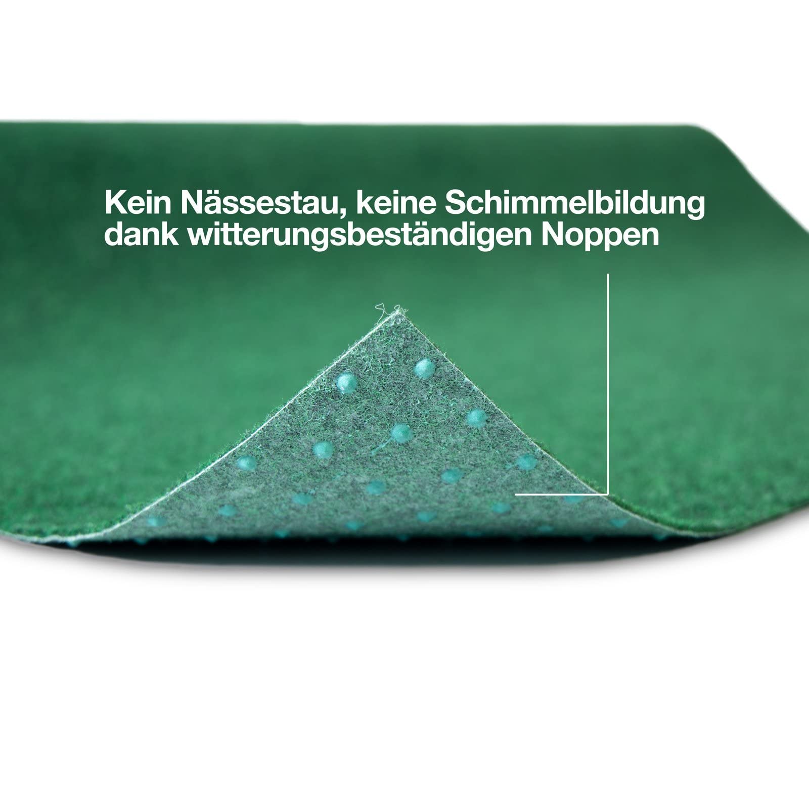 KARAT Tappeto in prato artificiale confortevole con gommini - Farbwunder PRO- resistente alle intemperie e ad asciugatura rapida (100 x 400 cm, verde