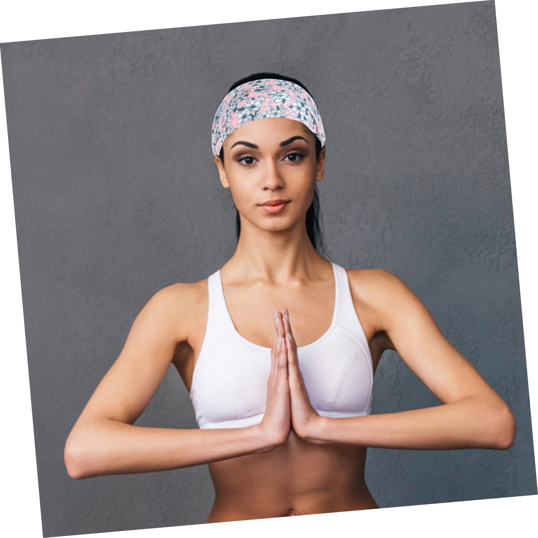 FOMIYES Lot De 3 Bandeaux Élastiques Pour Femme Motif Floral Absorbant La Transpiration Idéal Pour Le Yoga 6 Pièces X 3