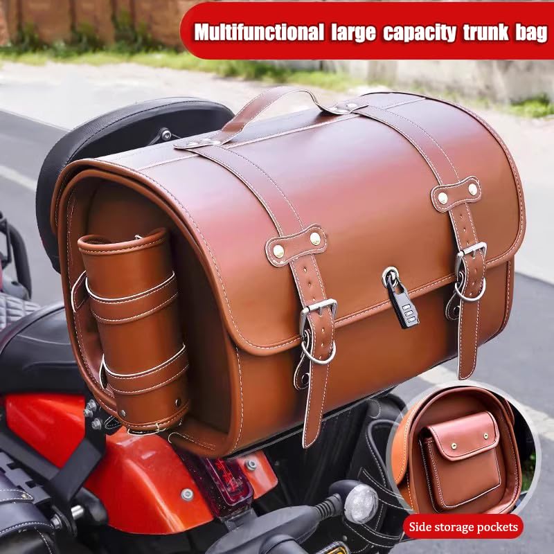 Top case moto pour Kymco Xciting marron coffre arrière robuste - 3