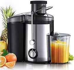 Centrífuga Alimentos Elétrica Juicer Inox Cor Preto E Inox Suco Frutas 800w (220V | VOLTAGEM)
