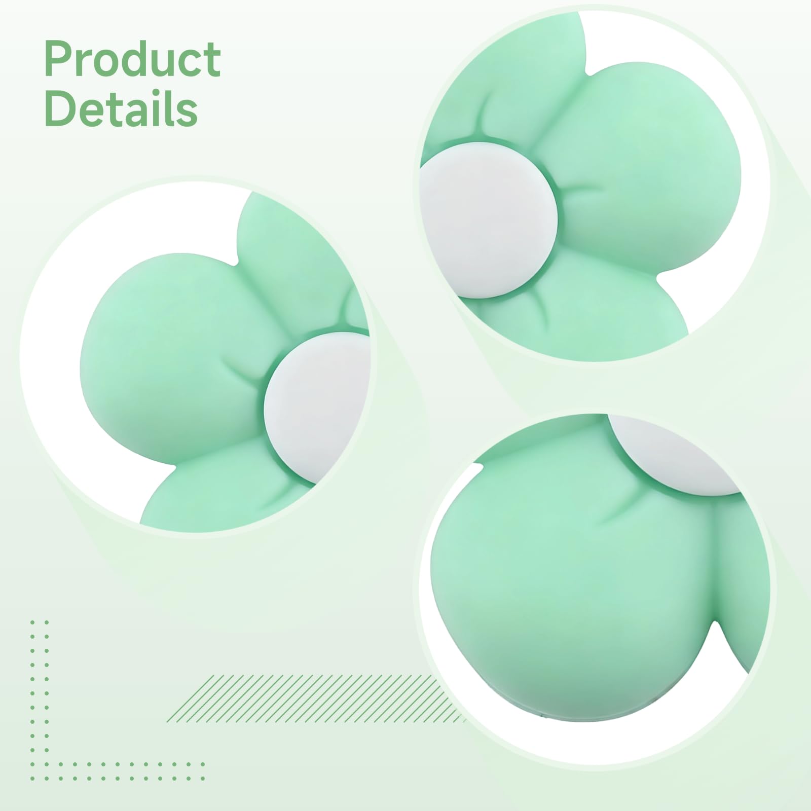 60 Stk. bunte Blumen-Silikonperlen, Silikonperlen für DIY-Schmuck, Bastelprojekte und Accessoires, geruchlos, weiche Oberfläche, 2,5 x 2,5 x 0,9 cm, ideal für kreative Sets
