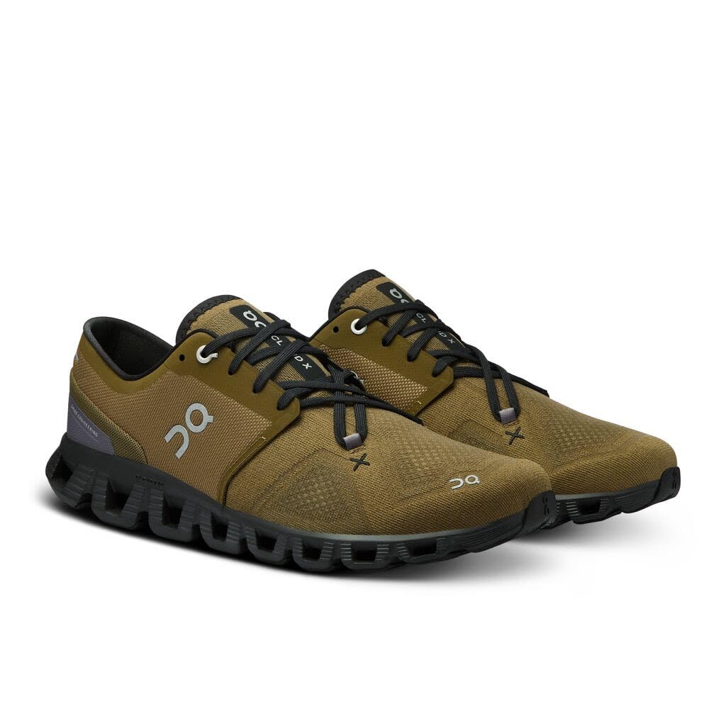 On Men's Cloud X 3 Sneakers, Hunter | Black, 7 Medium US