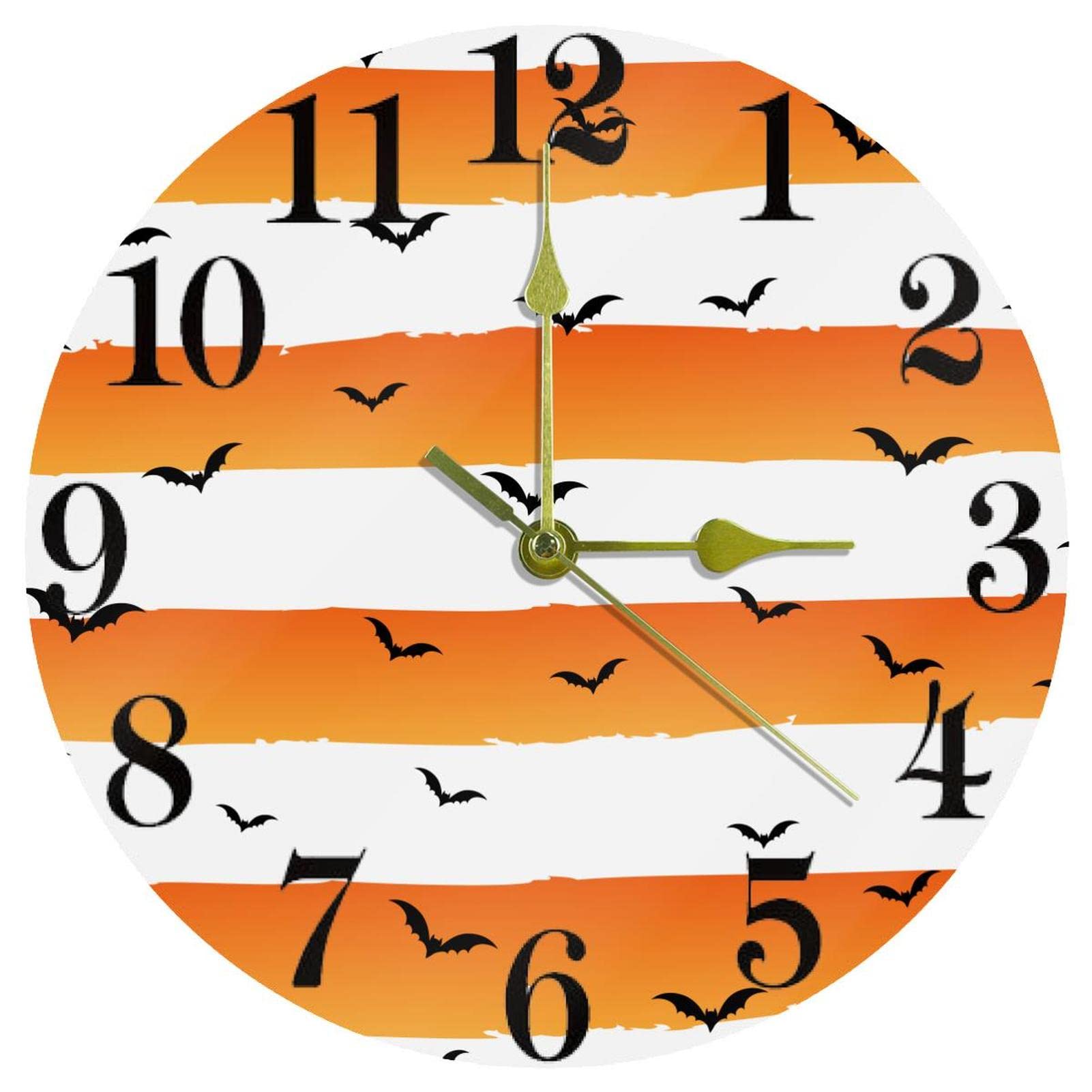Horloge murale fonctionnement à piles sans bruit mécanisme quartz précis 25.4 cm