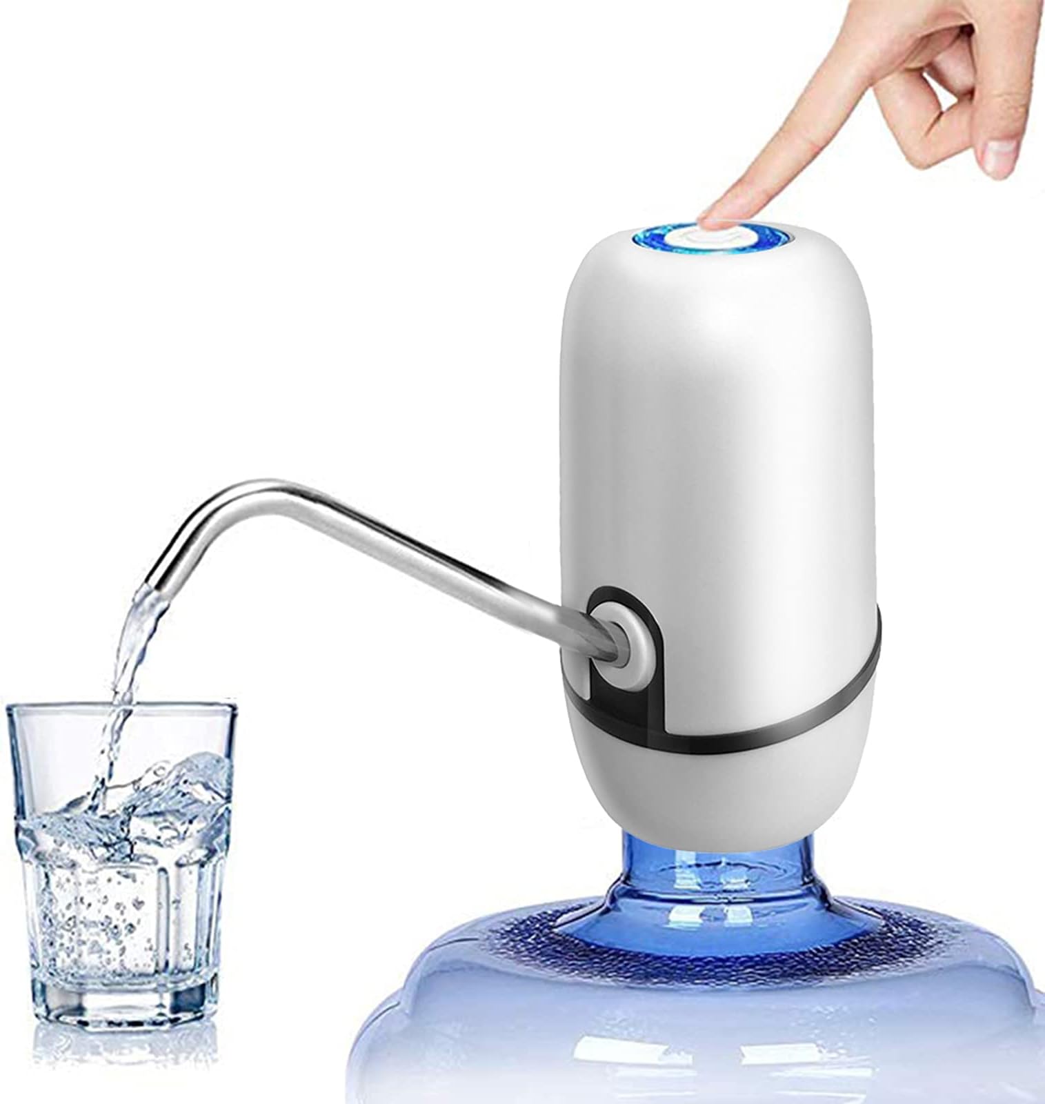 Water Bottle Pump,Electric Drinking Water Pump,USB Rechargeable Portable Water Dispenser,Automatic Shut-Off Water Pump Dispenser for Universal 5 Gallon Bottles