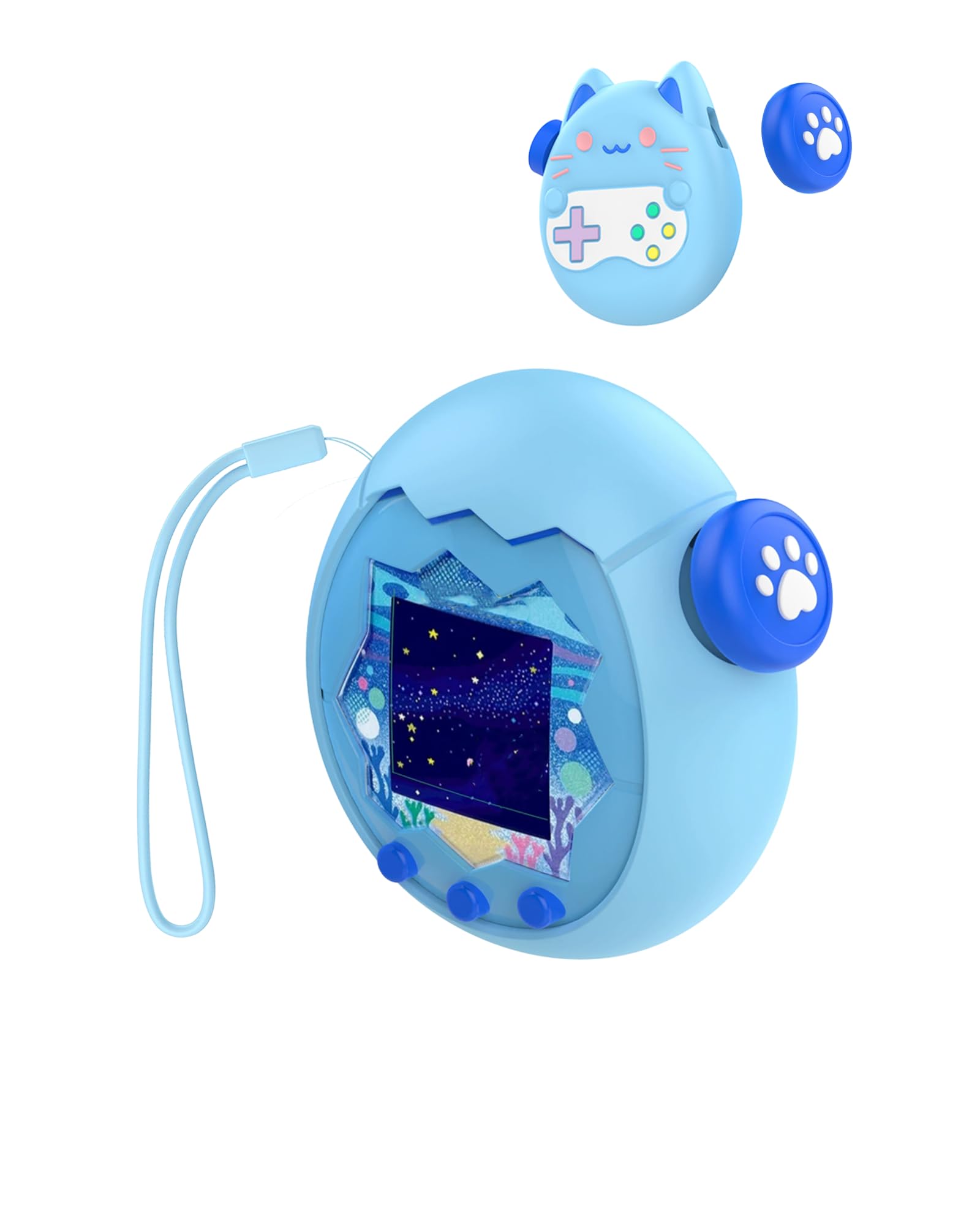 toergy Silicone Case for Tamagotchi Paradise, Soft Protective Cover with lanyard, Comfortable