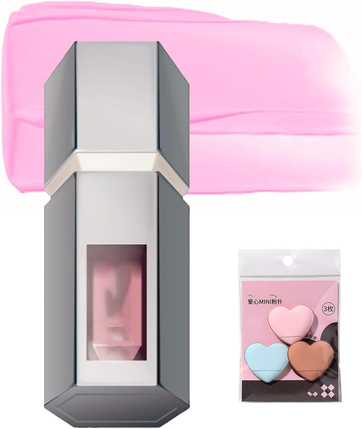 Aztk Jelly Color Liquid Blush Jc04, Mushroom Head Blusher, 2025 New 2 In 1 Contour Beauty Wand Blushs Waterproof Liquid Blush, All-day Highlight Contour with Mini Powder Down (JC02 Blueberry)