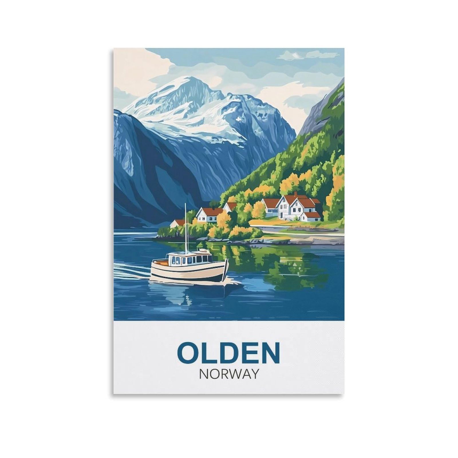EZMLFA Diamond Painting Art Kits,Olden Norway,5D Diamond Painting Kit for Adults Beginners, DIY Full Round Drill Gem Art Kits for Home Decor 30x40cm