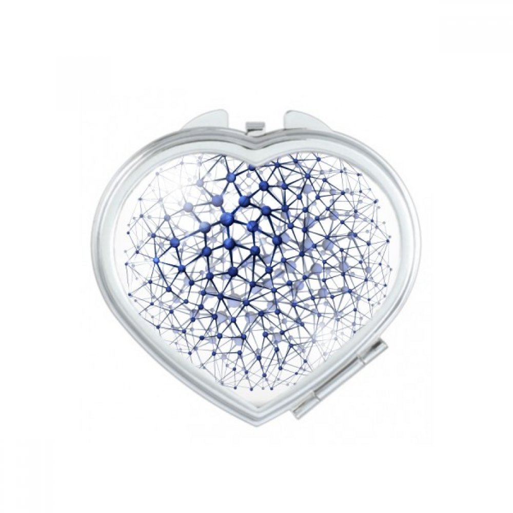 Miroir compact maquillage atomique, le cadeau physique idéal en coeur