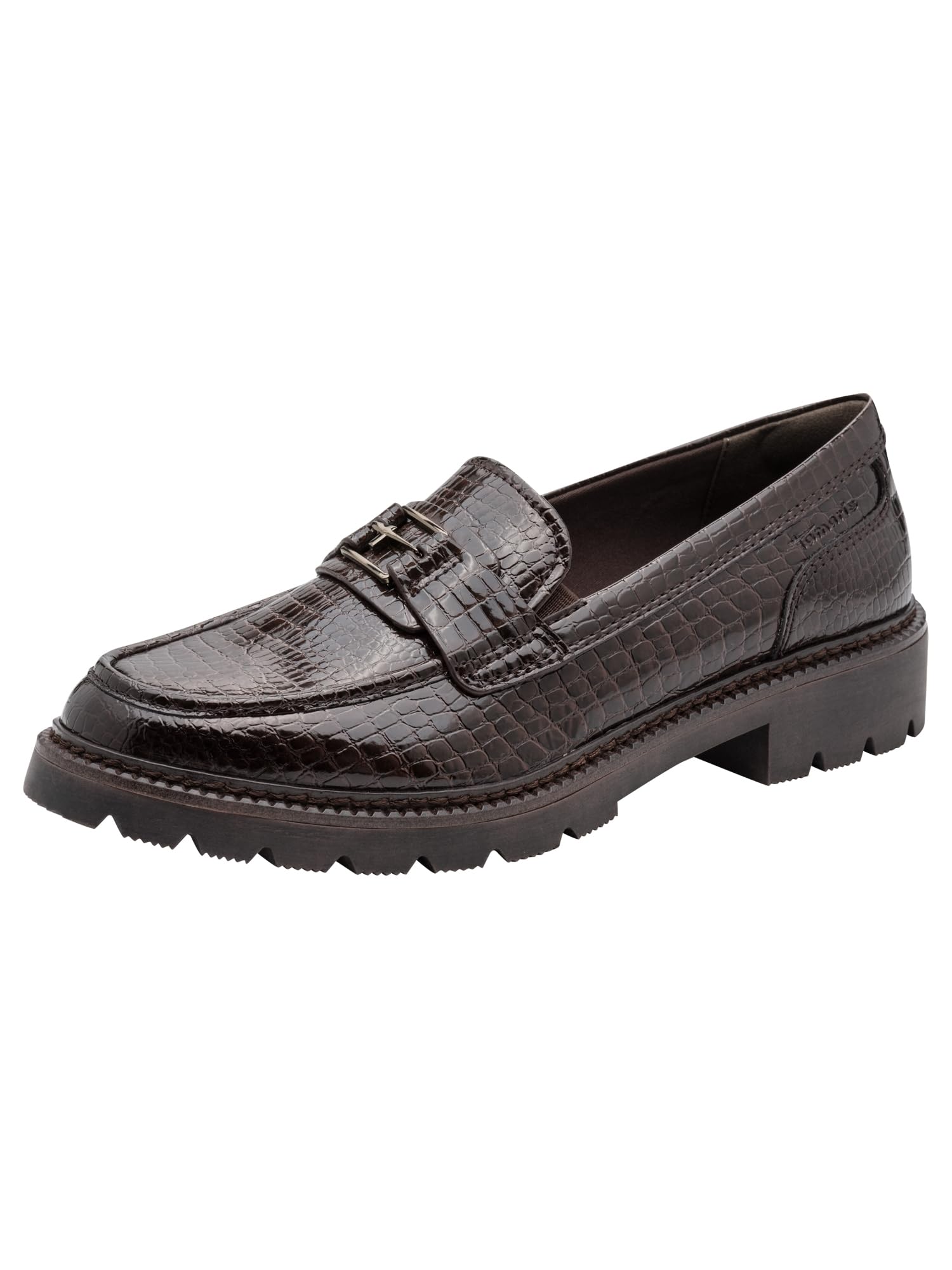 Tamaris Women's Flat Loafer, Brown (Mocca Croco), 41