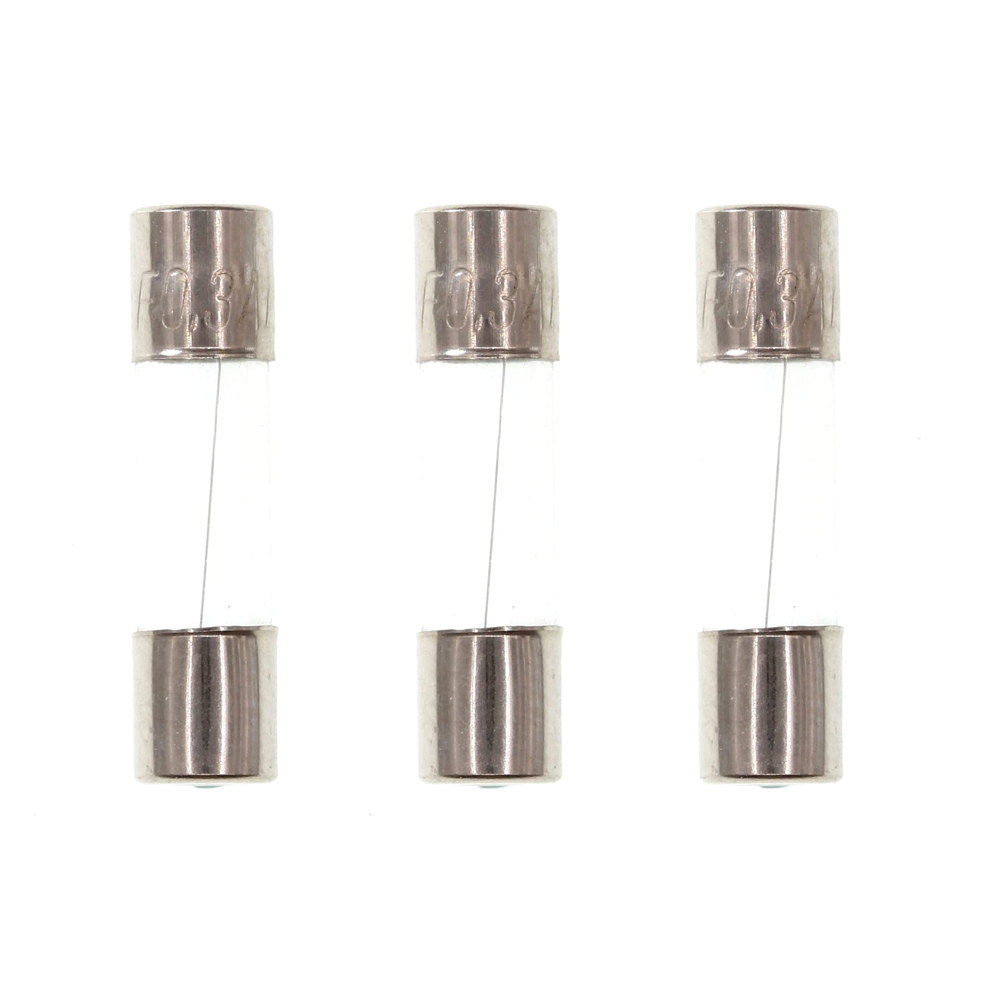 10 Pack F0.3AL250V Fast Blow Glass Fuses – 0.3 Amp, 250V, 6x30mm, Fast-Acting For Electronics