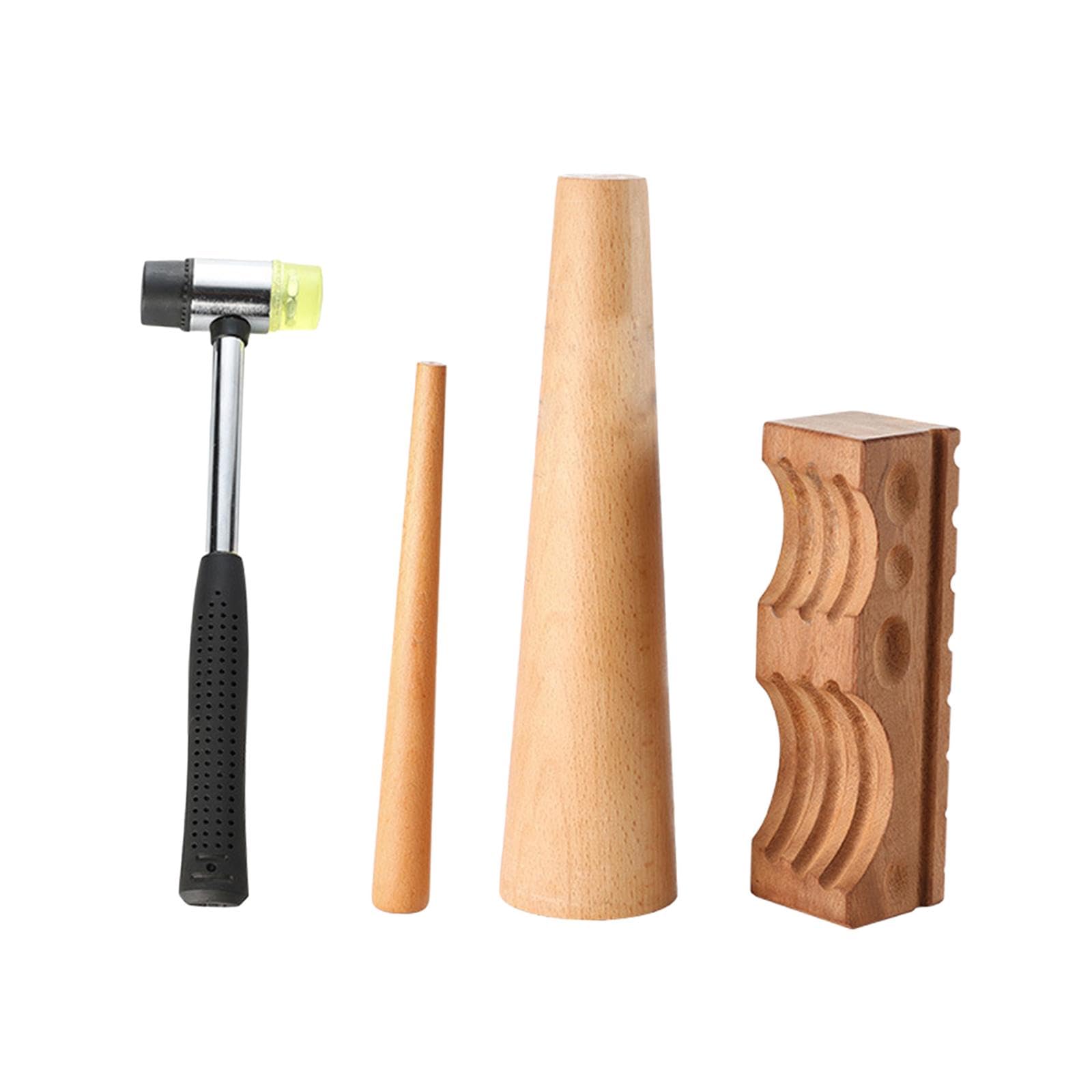 Set di Blocchi di Legno per Forgiatura, Strumento per Modellare Braccialetti, Strumenti per La Creazione di Gioielli E Braccialetti, Blocchi
