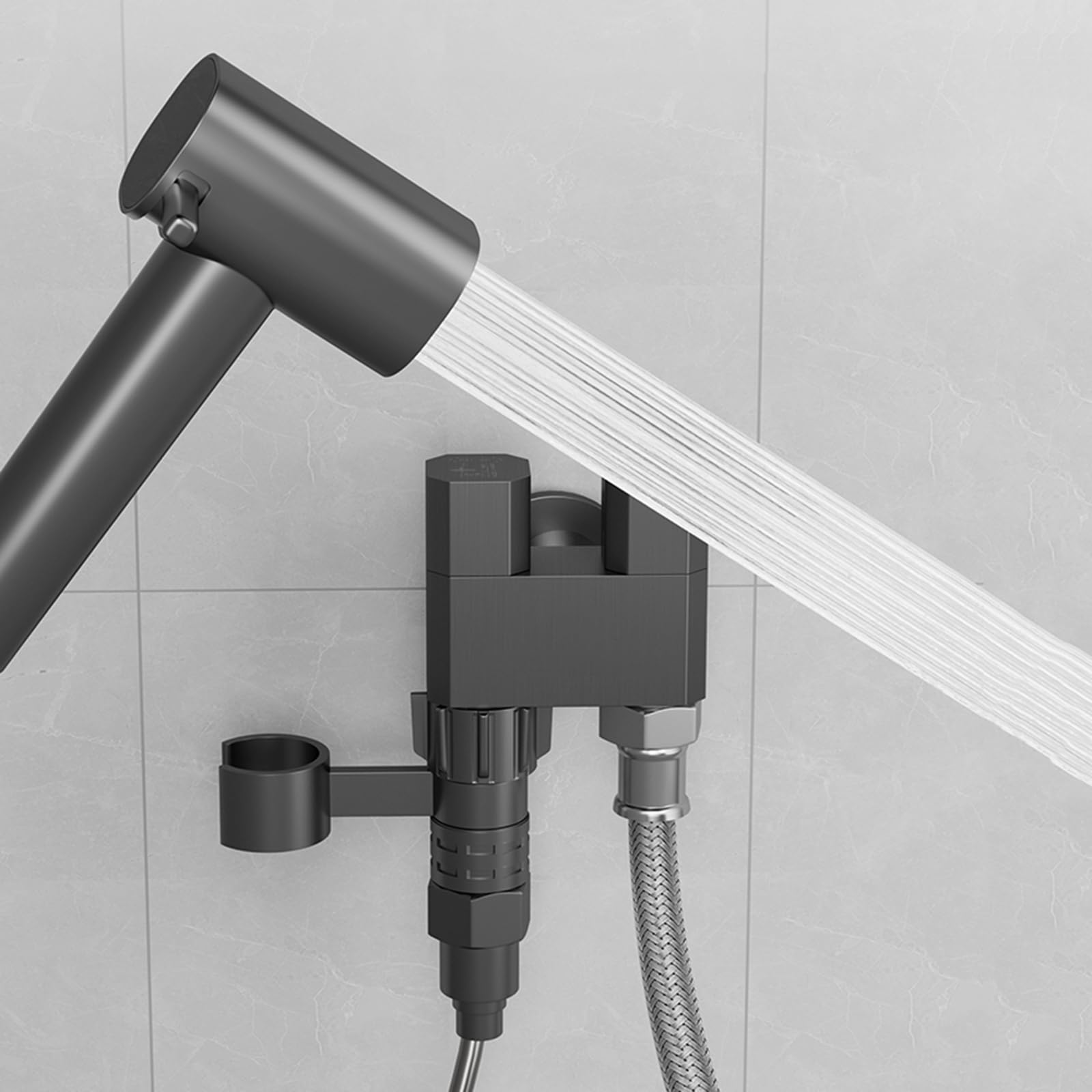Duchas Higienicas para Wc Gris Grifo Bidet para Wc para Inodoro,Baño de Mascotas,Higiene Personal