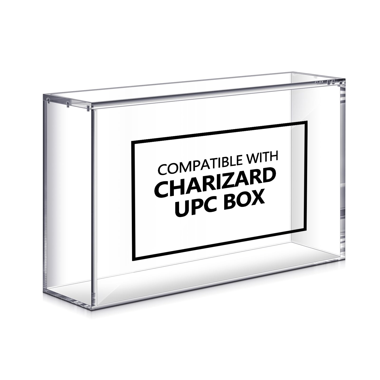 Cinnvoice Acrylic Magnetic Case Compatible with Charizard UPC Box Protective Case Stackable 4mm Thick Magnetic Closure Box Gifts for Collectors, Cards Not Included(1 Pcs) — image 1
