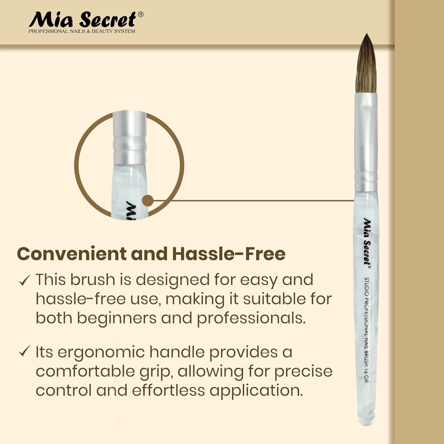 Mia Secret - Brush - (Acrylic) Studio Professional (16 OR)