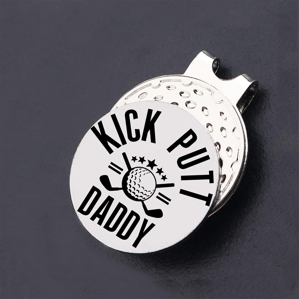 review VIYZZX Funny Golf Gifts for Men Golfers Him, Kick Putt Daddy Golf Ball Marker with Magnetic Hat Clip Stainless Steel, Novelty Golfing Gift for Dad Husband Grandpa