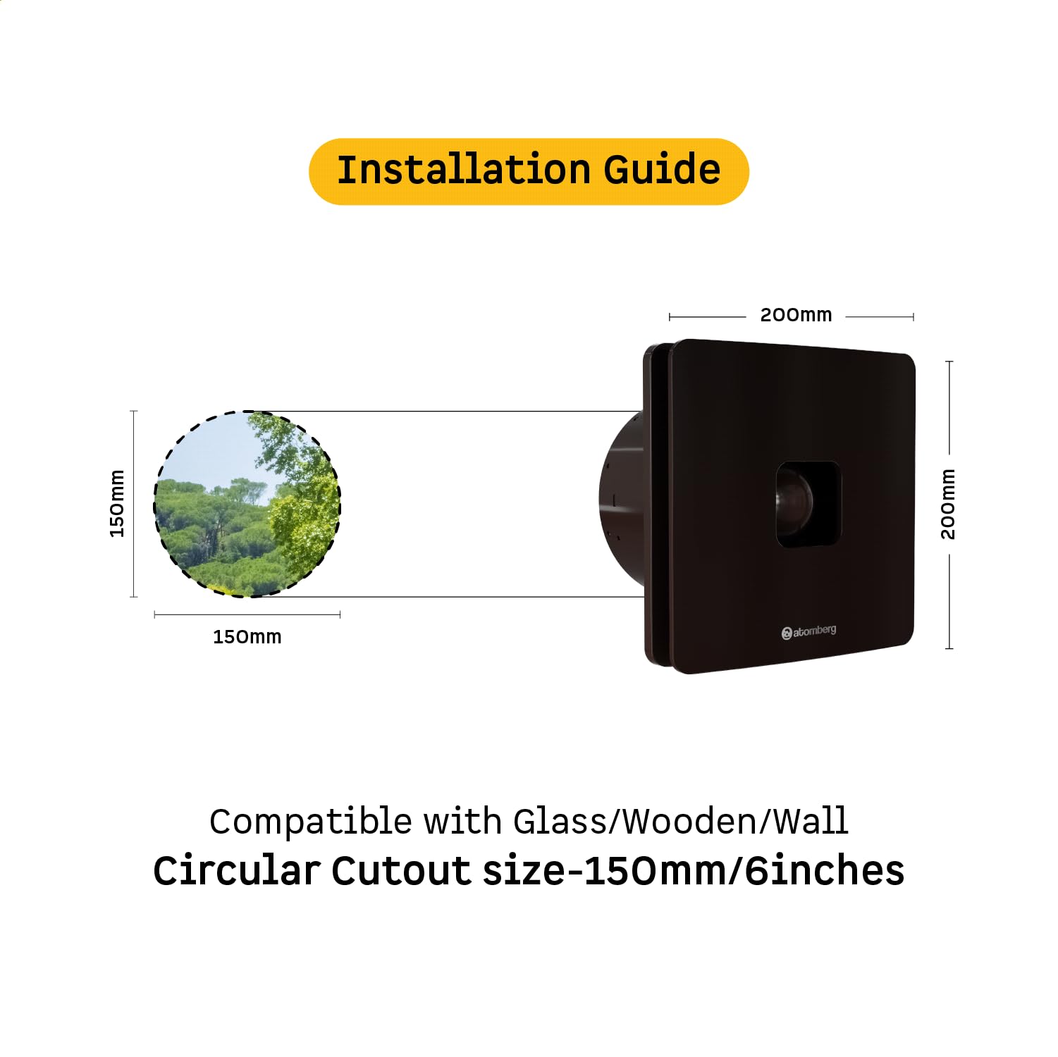 Atomberg Studio+ Exhaust Fan - Gloss Black -5