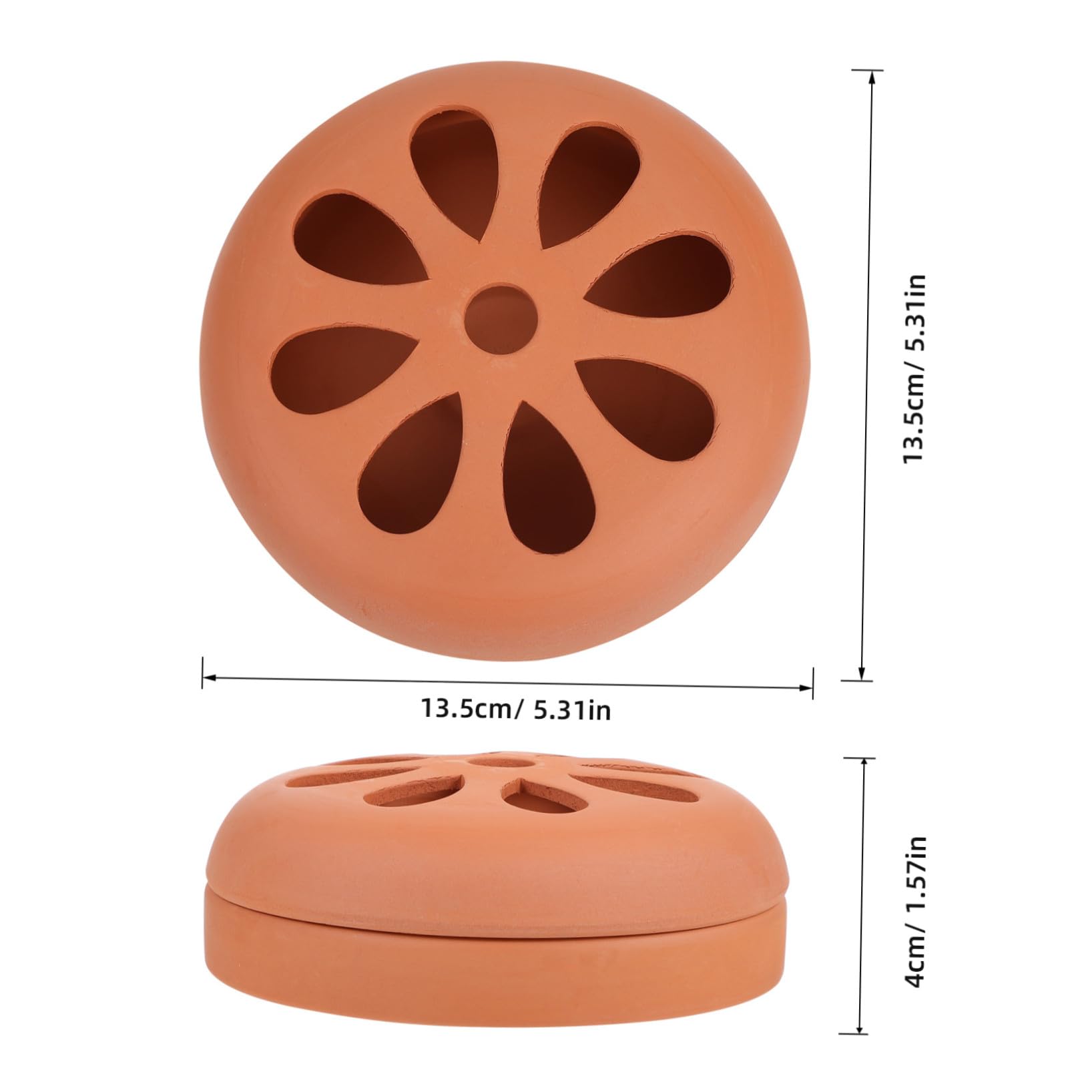 iplusmile Porta Zampirone in Terracotta 2 Pezzi Coperchio Traforato, Facile da Pulire e Resistente, per Uso Domestico e All'aperto Contro le Zanzare