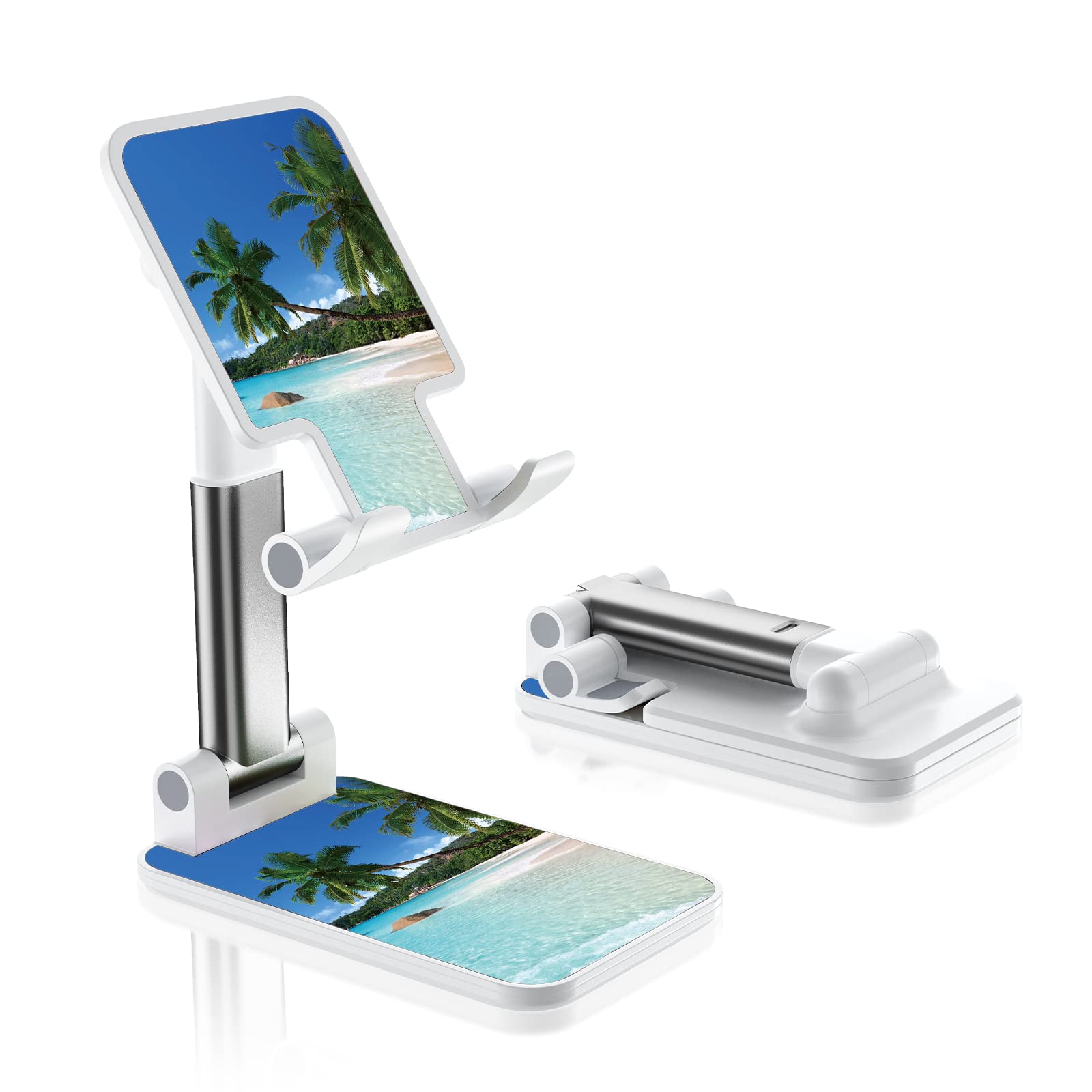TJIHACNGE Foldable Phone Stand for Desk, Adjustable Angle of View, Suitable for iPhone, Samsung and Other Smart Phones, Colorful Pattern, Portable