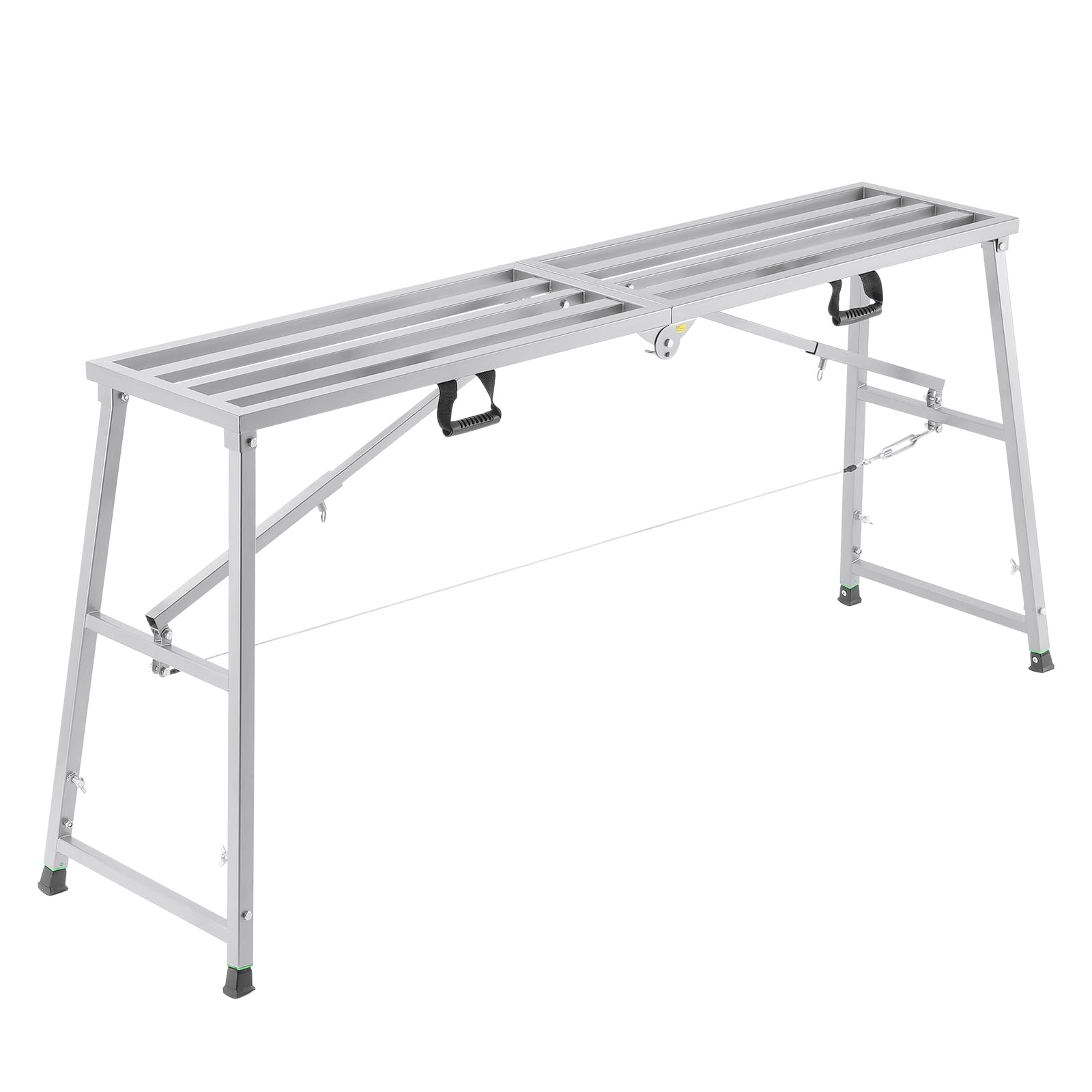 VEVOR Arbeitsplattform 900-1500 mm, zusammenklappbare Trittleiter aus legiertem Stahl, tragbare Arbeitsbühne, Tragkraft 400 kg, Trittbank Hocker zum Malen von Trockenbauwänden, Reinigen, Waschen