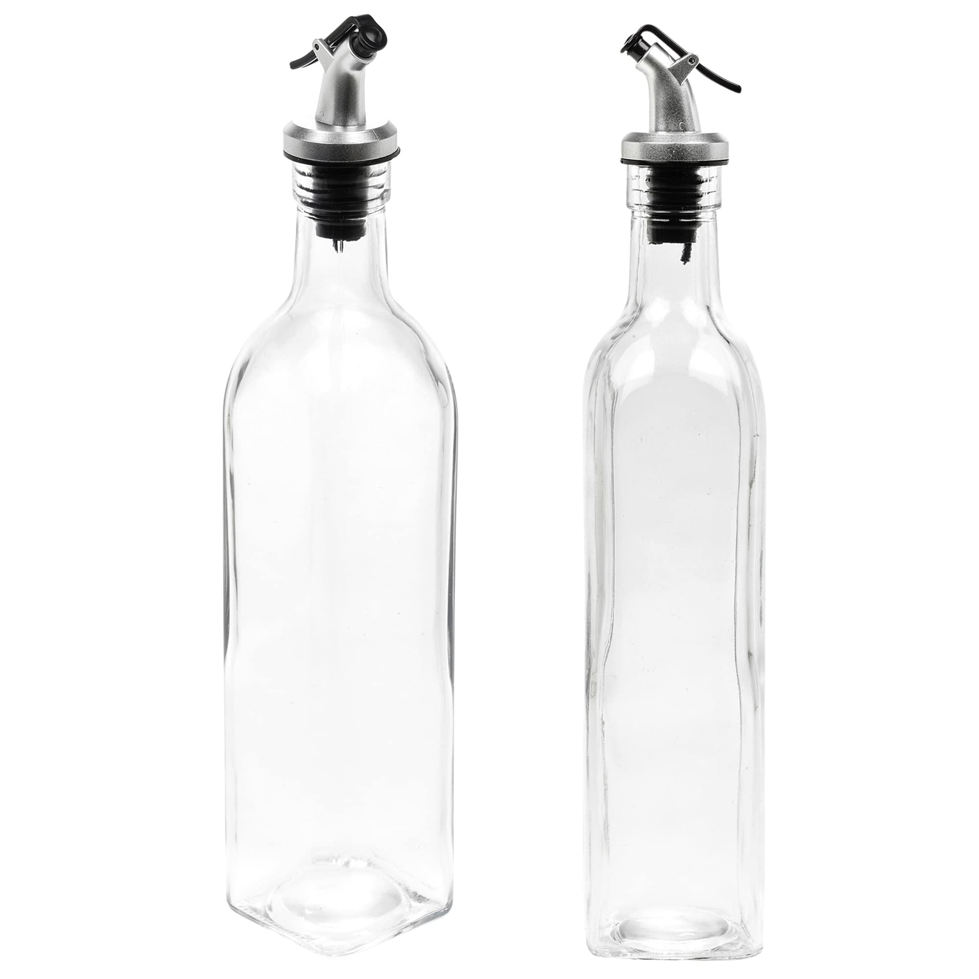 Urbn-Chef Oil Bottle 500Ml Glass Olive Oil Bottles Vinegar Dispenser Set (2 Bottles)