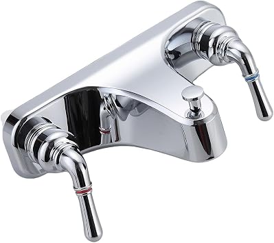 Mobile Home Center-Set Tub/Shower Faucet 8" Faucet Economical Two Handle Classic Tub and Shower Faucet Diverter Chrome