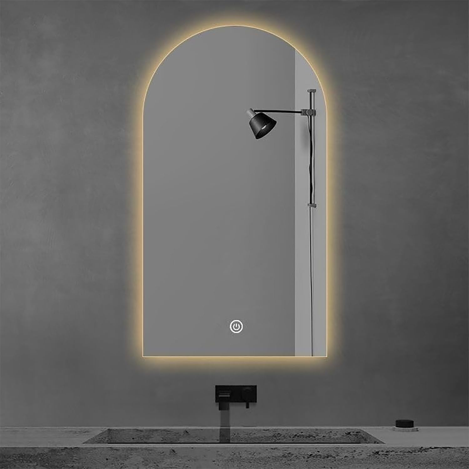 BKSXSOP LED Bathroom Mirror 100cm, Touch Control Makeup Mirror, Anti-Fog, Adjustable 3 Color Temperatures, Frameless Wall-Mounted 90cm (Cut down, 24"x36")