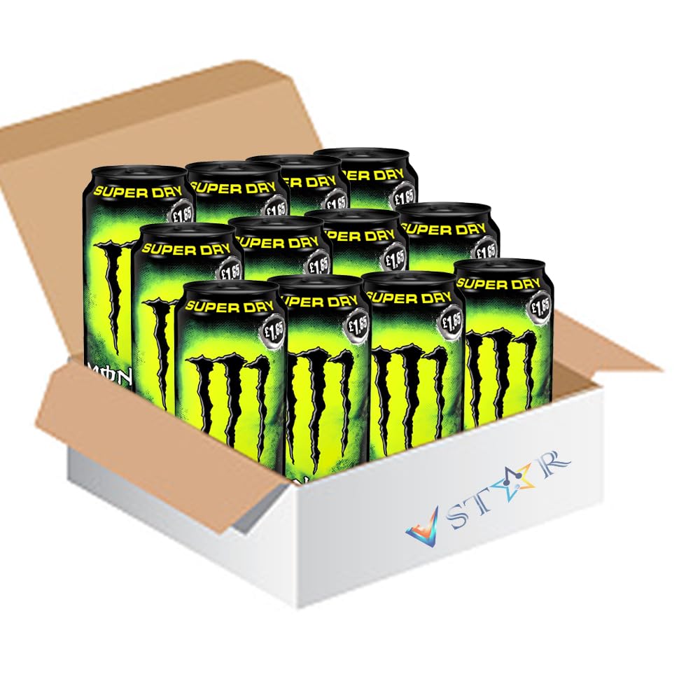 Monster Energy Drinks PM Variety Pack 500ml (Pack of 12 (Full Box), Nitro Super Dry)