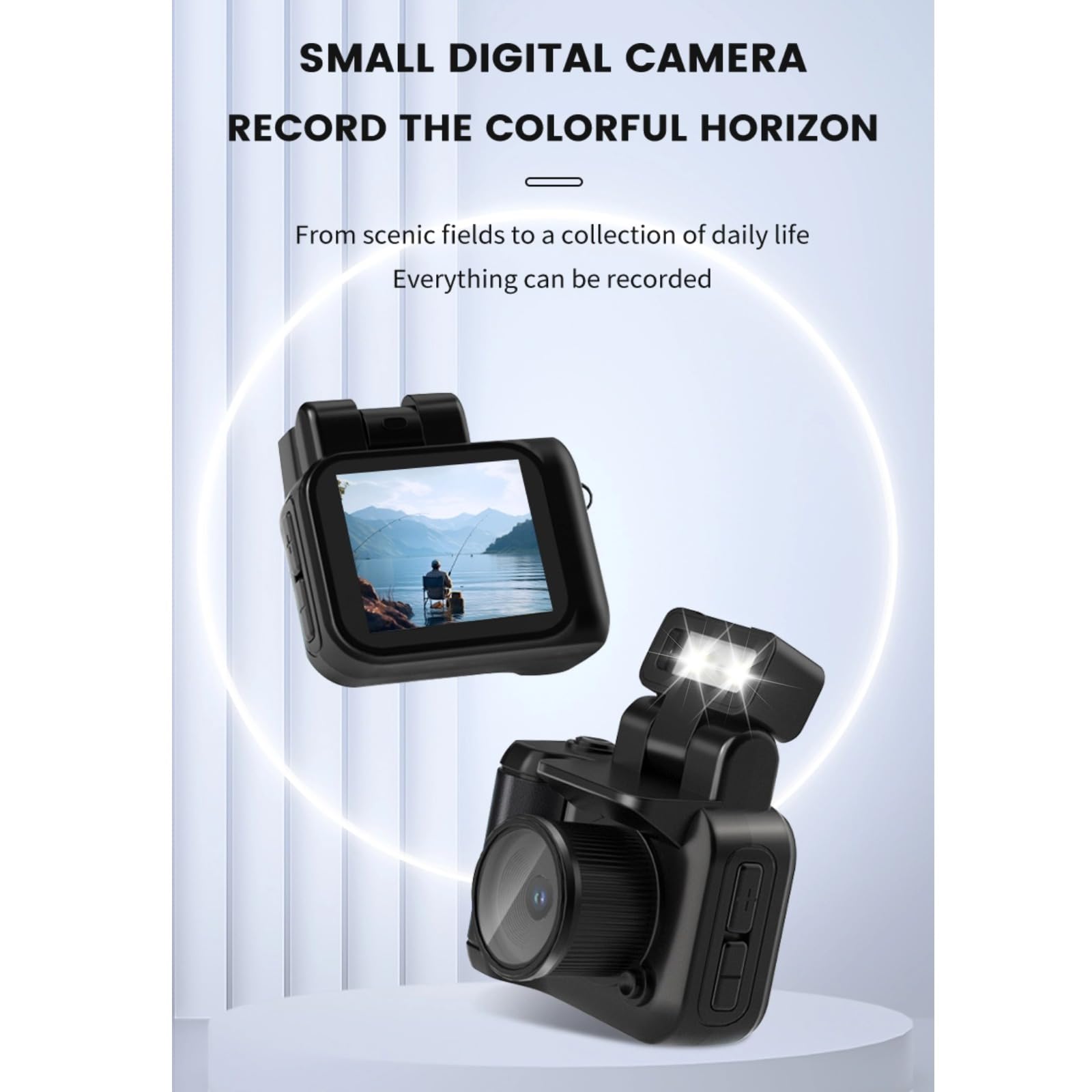 Generic Mini DV Camera, Small 1080P HD DVR Camcorder Video Recorder for Photography, Thumb Video Camera with Charging Case for Travel, Flashlight, OTG Connection (-2214240045211)