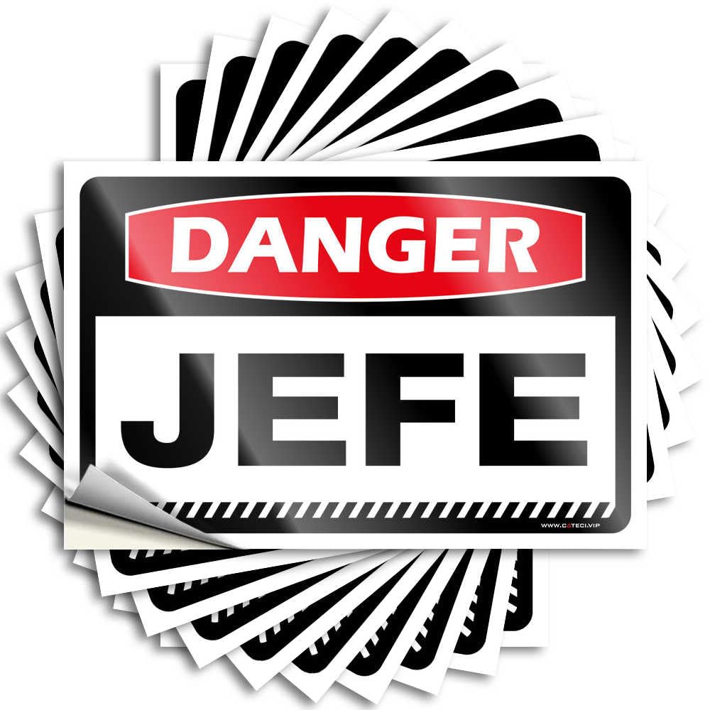 Decal - Fall Bumper Danger Jefe for Adults Front Entrance Decor(8X12CM)
