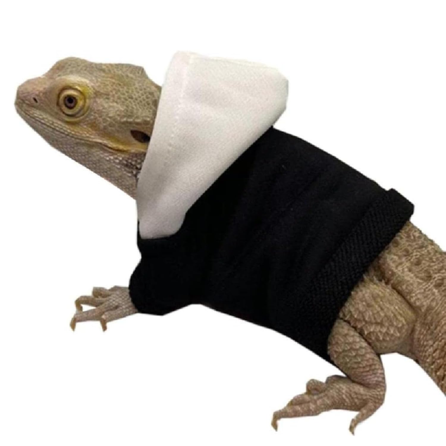 Lizards Clothes for Bearded Dragon - Handmade Cotton Hoodies Warm Sweater Coat Reptiles Apparel Costume Skin Protection Photo for Lizard Bearded