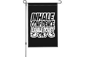 Double-Sided 'Exhale Spring' Garden Flag: Breathe In Confidence, Exhale Doubt