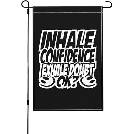 Double-Sided 'Exhale Spring' Garden Flag: Breathe In Confidence, Exhale Doubt