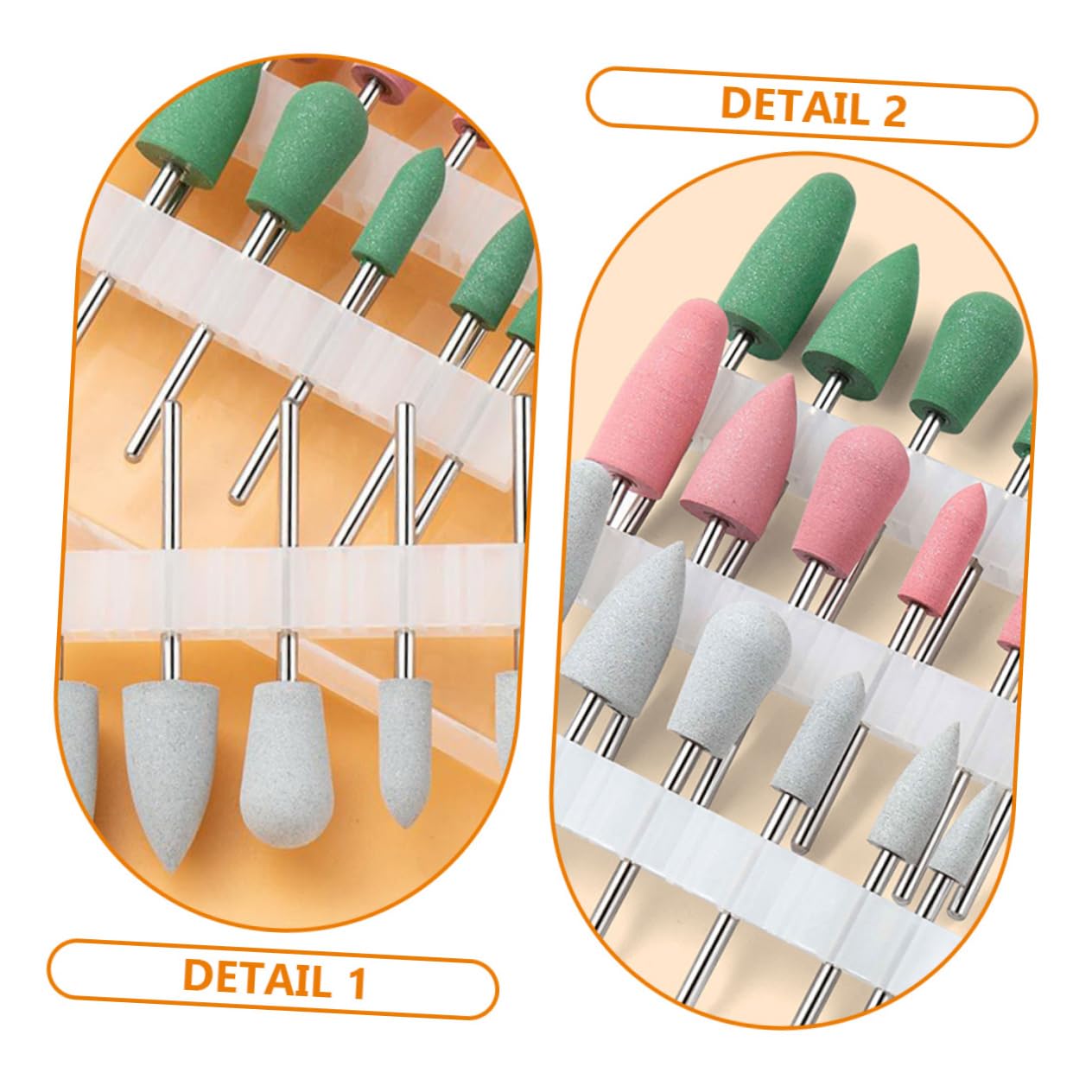 Healvian 72piezas Brocas De Para Manicura De Para Limpiar Cutículas y Pulir Uñas Profesional y Personal