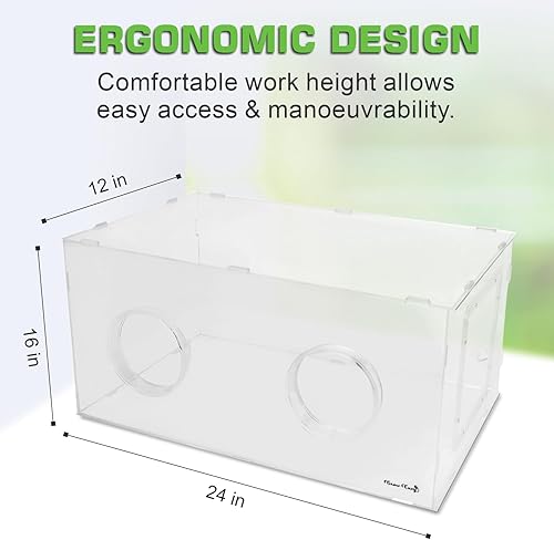Miniatura 8 de Grow Envy Caja de aire grande  Kit de cultivo para hongos micología  Diseño resistente de acrílico transparente  Diseño de paquete plano