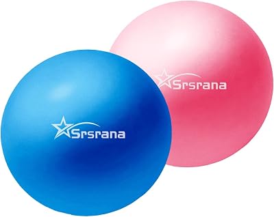 9 Inch Pilates Ball - Small Exercise Ball for Yoga, Barre & Physical Therapy - Anti-Burst Non-Slip Mini Core Ball for Stability, Back Pain Relief & Posture Correction